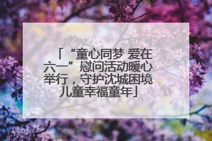 “童心同梦 爱在六一”慰问活动暖心举行，守护沈城困境儿童幸福童年