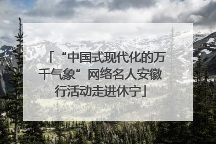 “中国式现代化的万千气象”网络名人安徽行活动走进休宁