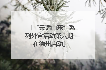 “云话山东”系列外宣活动第六期在德州启动