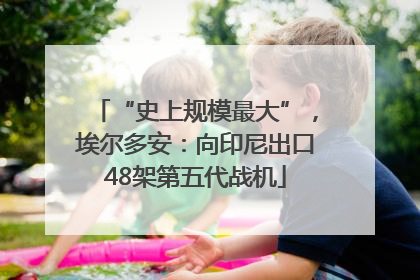 “史上规模最大”，埃尔多安：向印尼出口48架第五代战机