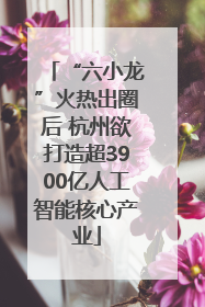 “六小龙”火热出圈后 杭州欲打造超3900亿人工智能核心产业