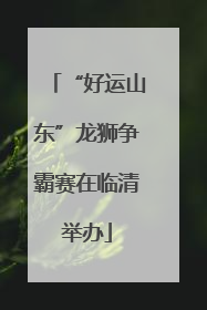 “好运山东”龙狮争霸赛在临清举办