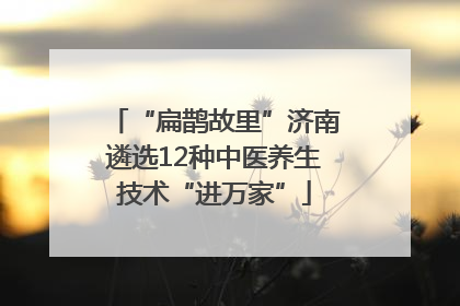 “扁鹊故里”济南遴选12种中医养生技术“进万家”