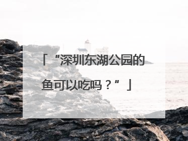 “深圳东湖公园的鱼可以吃吗？”
