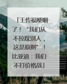 王传福哽咽了！“我们从不拉踩别人，这是原则”！比亚迪：我们不打价格战
