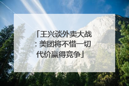 王兴谈外卖大战：美团将不惜一切代价赢得竞争