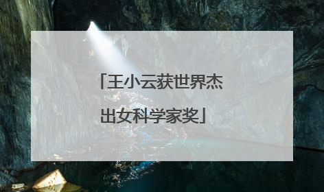 王小云获世界杰出女科学家奖