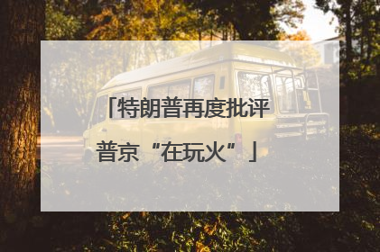 特朗普再度批评普京“在玩火”