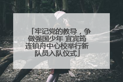 牢记党的教导，争做强国少年 宜宾筠连镇舟中心校举行新队员入队仪式
