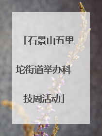石景山五里坨街道举办科技周活动