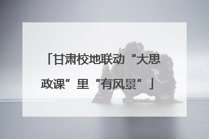 甘肃校地联动“大思政课”里“有风景”