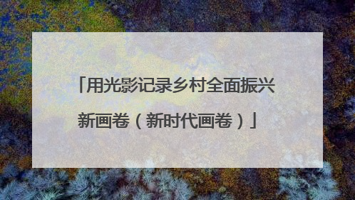 用光影记录乡村全面振兴新画卷（新时代画卷）