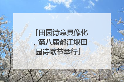 田园诗意具像化，第八届都江堰田园诗歌节举行