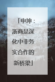 申坤：浙商是深化中非务实合作的新桥梁