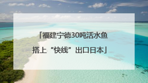 福建宁德30吨活水鱼搭上“快线”出口日本
