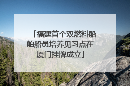 福建首个双燃料船舶船员培养见习点在厦门挂牌成立