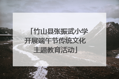 竹山县张振武小学开展端午节传统文化主题教育活动
