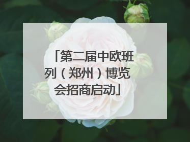 第二届中欧班列（郑州）博览会招商启动