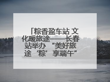 粽香盈车站 文化暖旅途——长春站举办 “美好旅途‘粽’享端午”主题活动