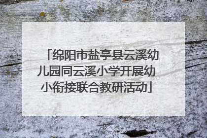 绵阳市盐亭县云溪幼儿园同云溪小学开展幼小衔接联合教研活动