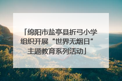 绵阳市盐亭县折弓小学组织开展“世界无烟日”主题教育系列活动