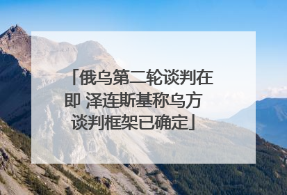 俄乌第二轮谈判在即 泽连斯基称乌方谈判框架已确定
