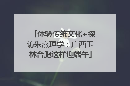 体验传统文化+探访朱熹理学：广西玉林台胞这样迎端午