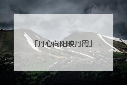 丹心向阳映丹霞