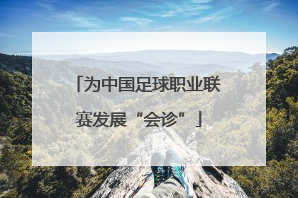为中国足球职业联赛发展“会诊”