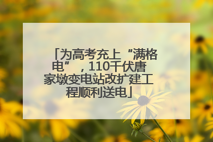 为高考充上“满格电”，110千伏唐家墩变电站改扩建工程顺利送电