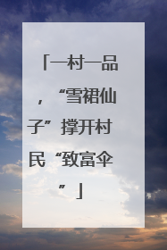 一村一品，“雪裙仙子”撑开村民“致富伞”