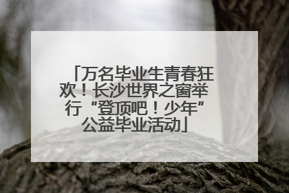 万名毕业生青春狂欢！长沙世界之窗举行“登顶吧！少年”公益毕业活动