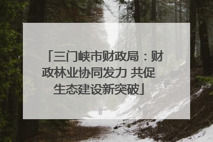 三门峡市财政局：财政林业协同发力 共促生态建设新突破