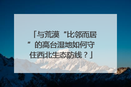 与荒漠“比邻而居”的高台湿地如何守住西北生态防线？