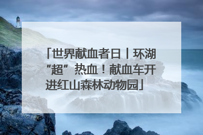 世界献血者日丨环湖“超”热血！献血车开进红山森林动物园