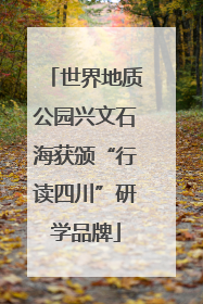 世界地质公园兴文石海获颁“行读四川”研学品牌