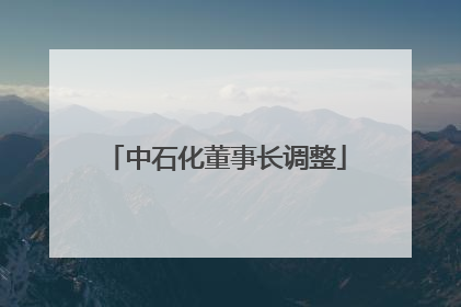 中石化董事长调整