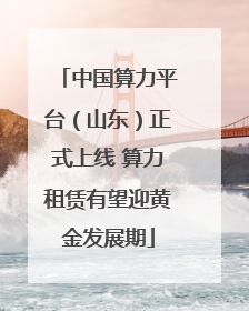 中国算力平台（山东）正式上线 算力租赁有望迎黄金发展期