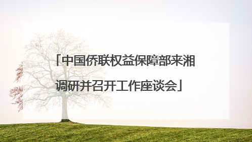 中国侨联权益保障部来湘调研并召开工作座谈会