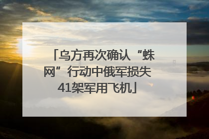 乌方再次确认“蛛网”行动中俄军损失41架军用飞机