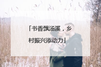 书香飘汤溪，乡村振兴添动力