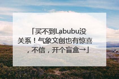 买不到Labubu没关系！气象文创也有惊喜，不信，开个盲盒→