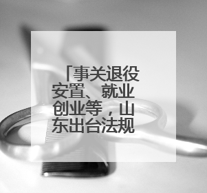 事关退役安置、就业创业等，山东出台法规明确退役军人服务保障工作
