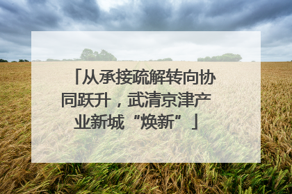 从承接疏解转向协同跃升，武清京津产业新城“焕新”