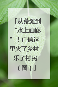 从荒滩到“水上画廊”！广信这里火了乡村 乐了村民（图）