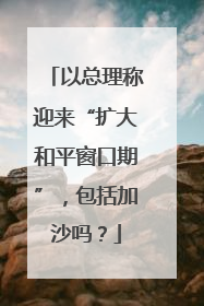 以总理称迎来“扩大和平窗口期”，包括加沙吗？