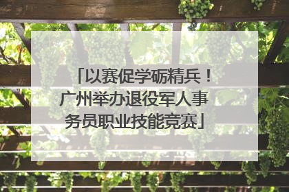 以赛促学砺精兵！广州举办退役军人事务员职业技能竞赛