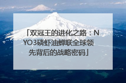 双冠王的进化之路：NYO3磷虾油蝉联全球领先背后的战略密码