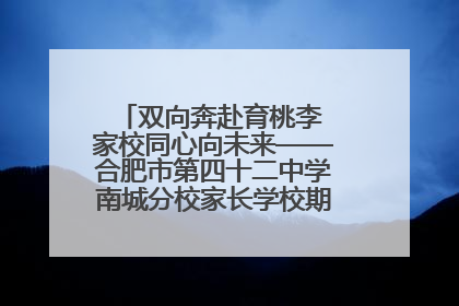 双向奔赴育桃李 家校同心向未来——合肥市第四十二中学南城分校家长学校期末总结会圆满召开