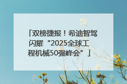 双榜捷报！希迪智驾闪耀“2025全球工程机械50强峰会”
